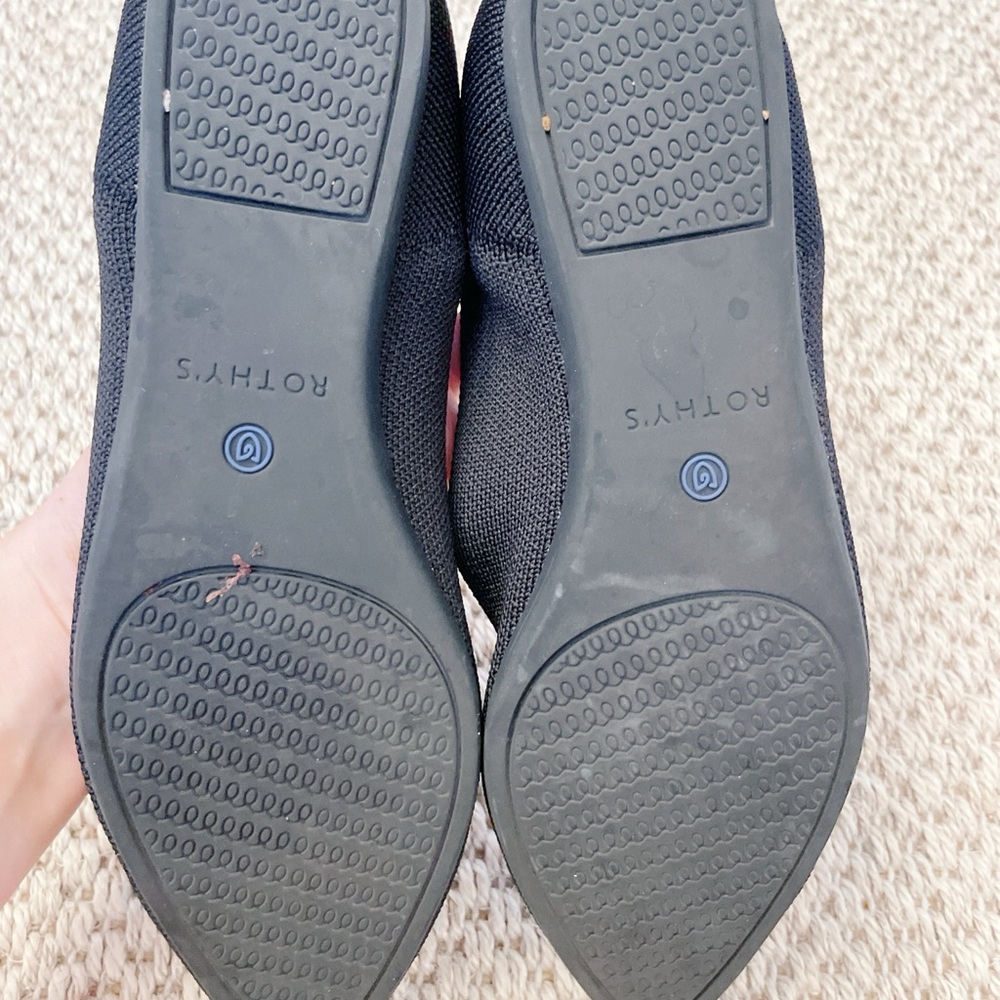 Rothey’s The Point II in Black - women’s pointed toe woven flats, size 7.5 - Picture 4 of 9